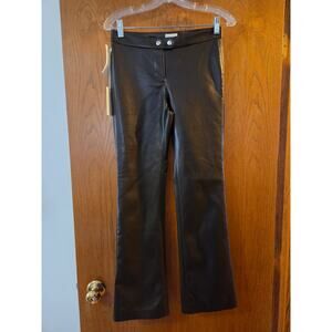 Aritzia Wilfred Evenfall Pant Low Rise Vegan Leather BROWN NWT Runs Small READ 2